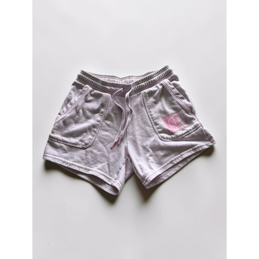 Champion Womens Lavender Purple Sweat Shorts Athletic Lounge Pockets Small